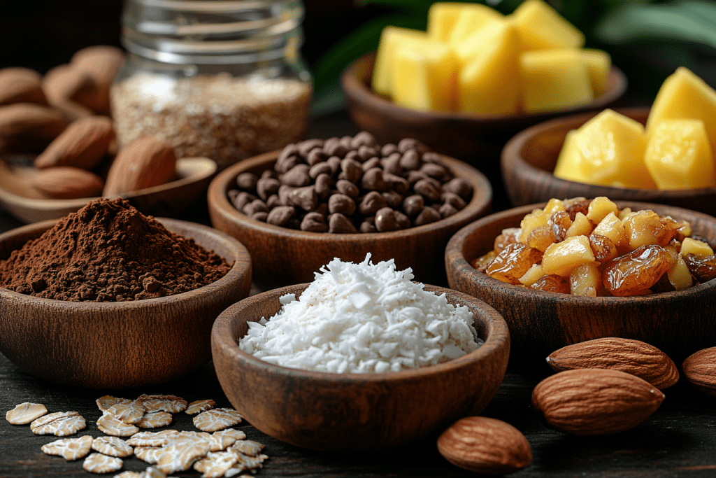 Ingredients for Bali-Inspired Bliss Balls (Serves 4 Kids)