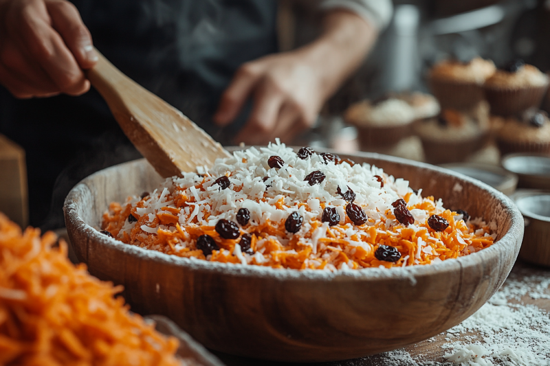 Step 4: Add the Carrots and Coconut