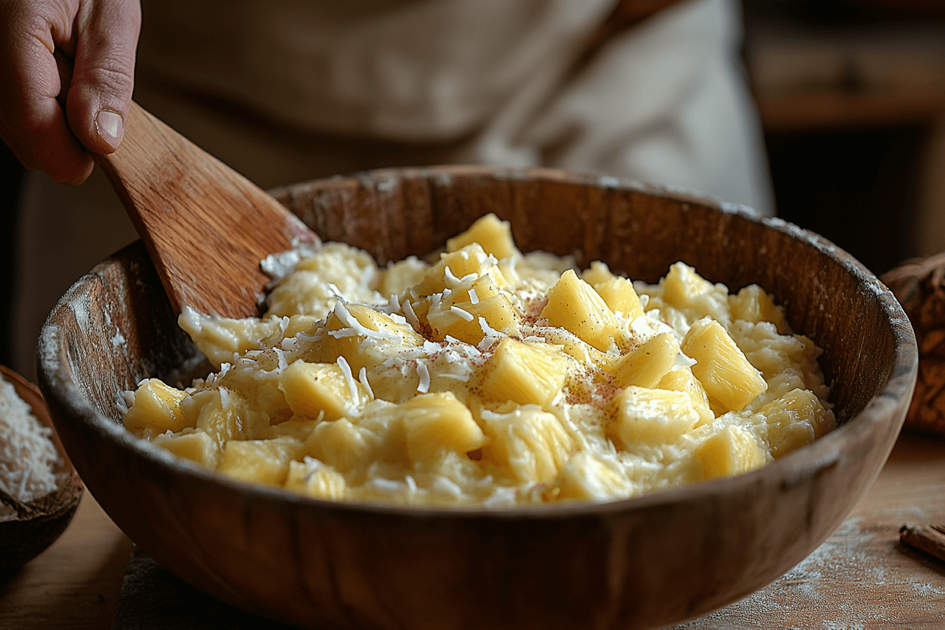 Step 4: Add Pineapple and Coconut