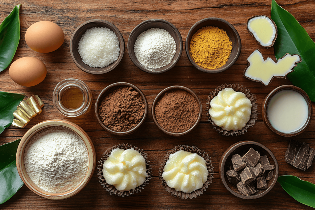 Ingredients for Bali-Inspired Cupcake Toppers (Serves 4 Kids)