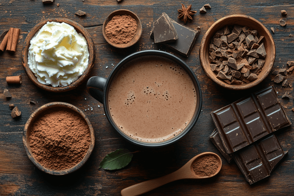 Ingredients for Bali-Inspired Hot Chocolate (Serves 4 Kids)