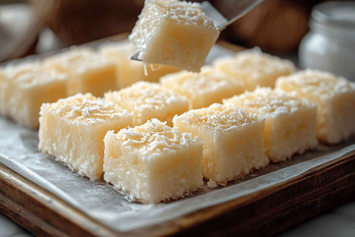 Tropical Coconut Ice Slice Kids Love in Bali, Indonesia