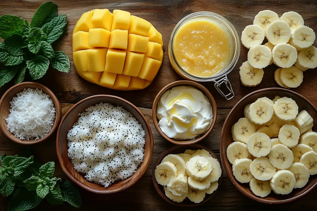 Ingredients for Bali-Inspired Fruit Pizza (Serves 4 Kids)
