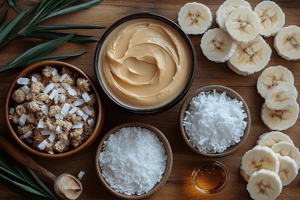 Ingredients for Bali-Inspired Peanut Butter Mousse (Serves 4 Kids)