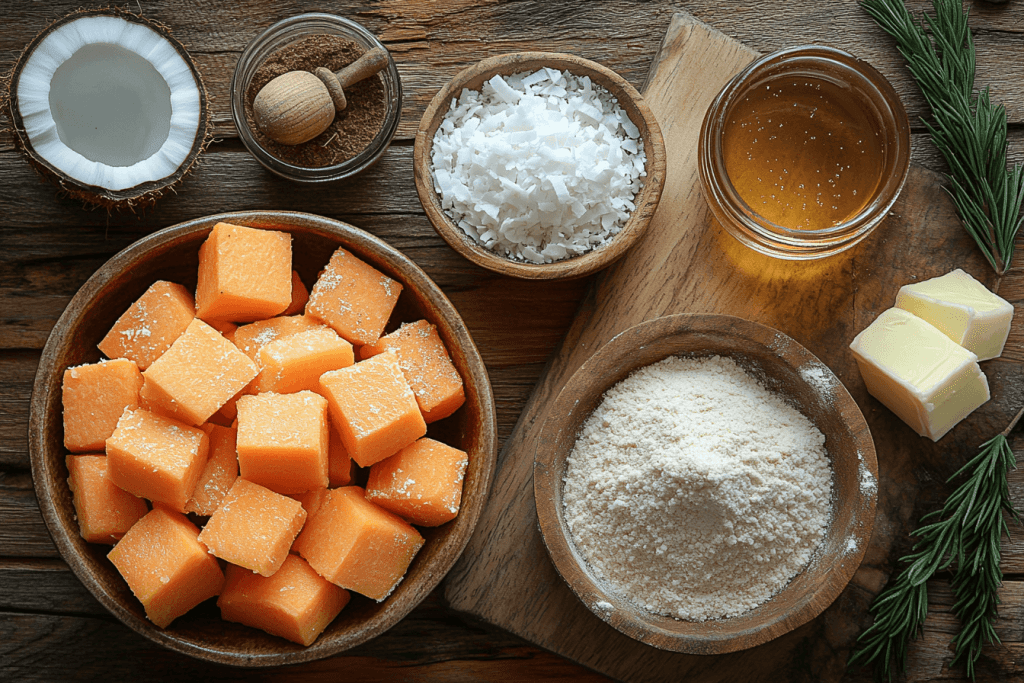 Ingredients for Bali-Inspired Sweet Kumara Pie (Serves 4 Kids)