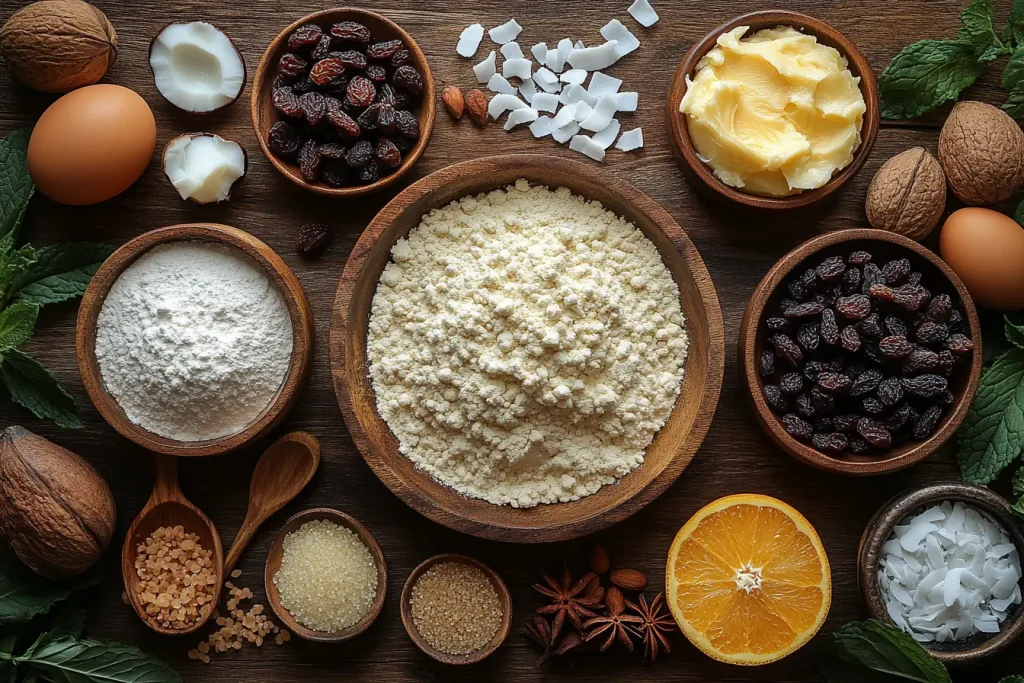 Ingredients for Bali-Inspired Figgy Pudding Cupcakes (Serves 4 Kids)