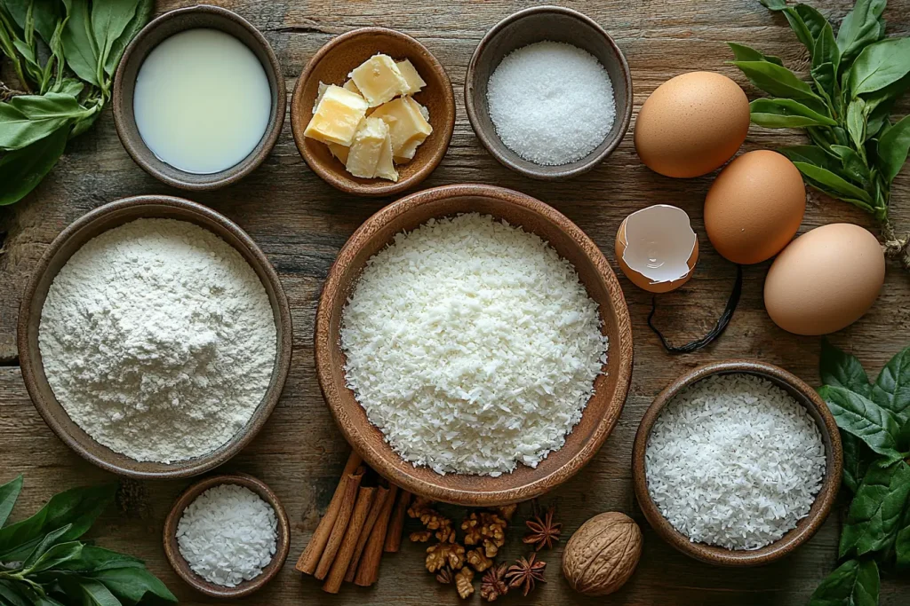Ingredients for Bali-Inspired Vanilla Cupcakes (Serves 4 Kids)