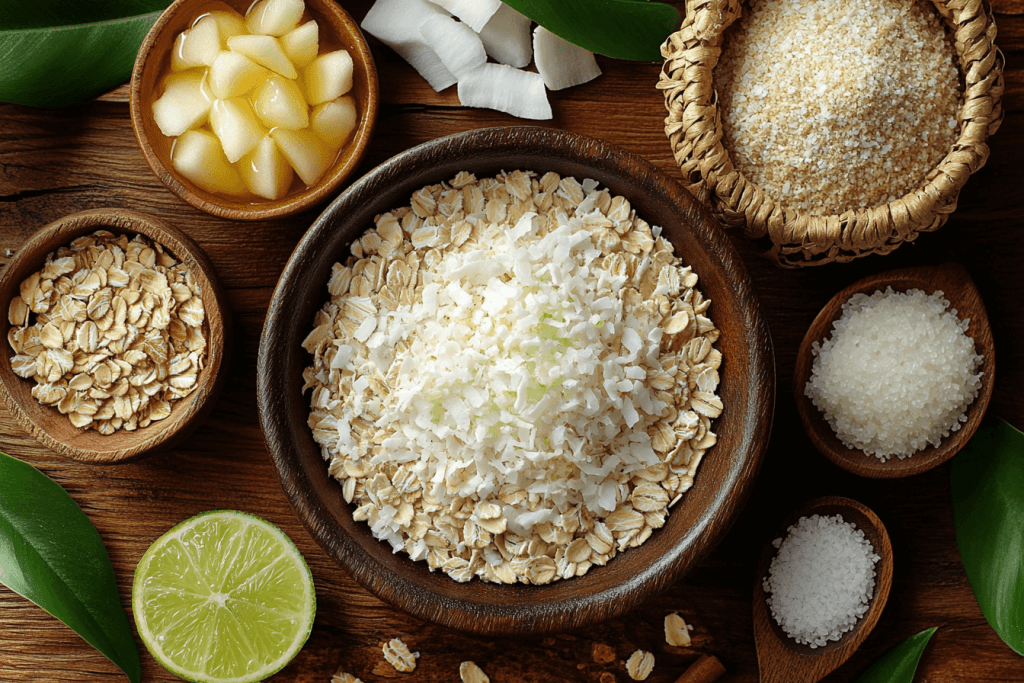 Ingredients for Bali-Inspired Apple Oat Bites (Serves 4 Kids)