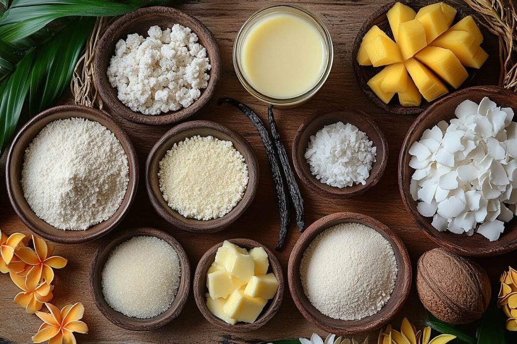 Ingredients for Bali-Inspired Vanilla Mug Cake (Serves 4 Kids)
