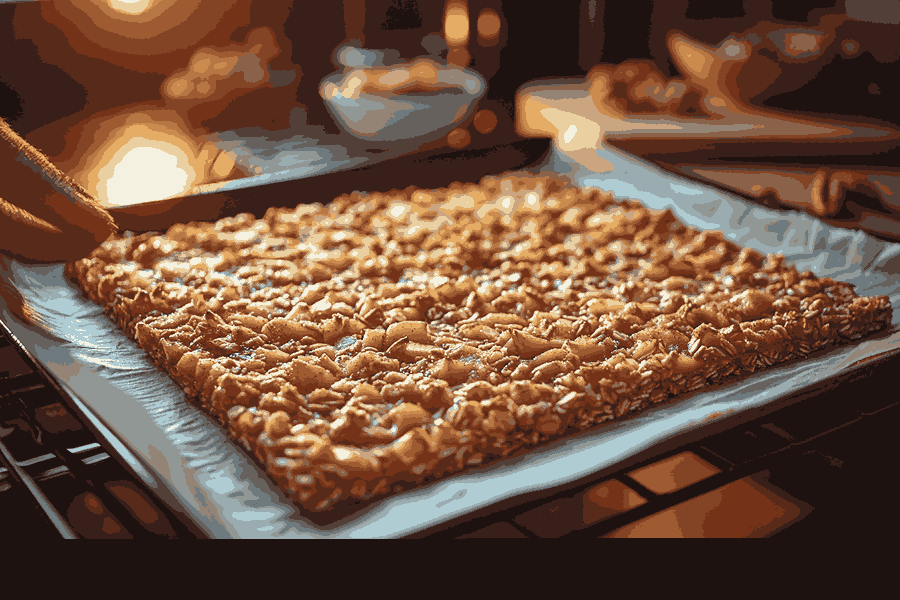 Panggang oat bar pie apel