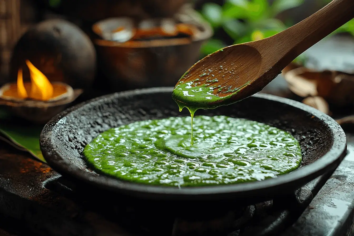 Memanaskan wajan dan memasak Pancake