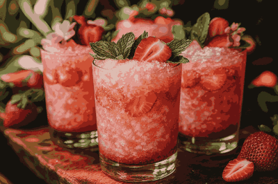 Resep Granita Stroberi & Mint Segar Ala Bali untuk Anak