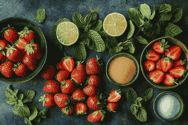 Resep Granita Stroberi & Mint Segar Ala Bali | Bahan-Bahan