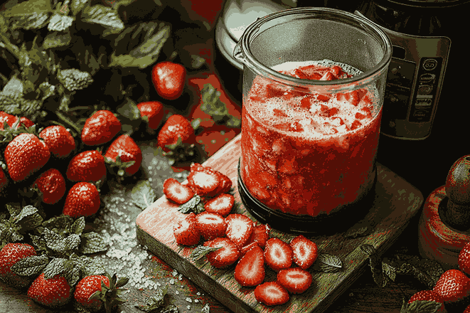 Resep Granita Stroberi & Mint Segar Ala Bali | Langkah-1