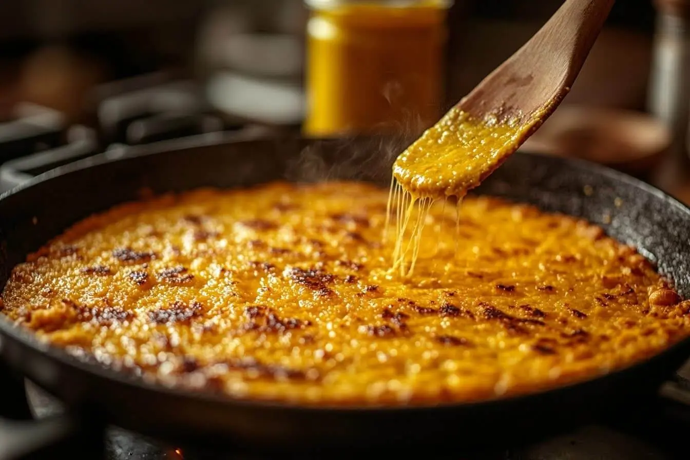Kulit pizza chickpea disiapkan