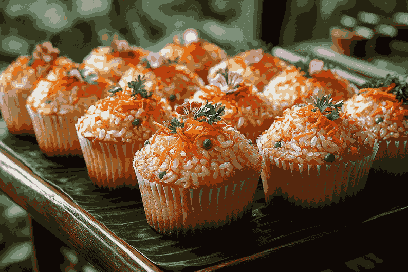 カップケーキを飾る
