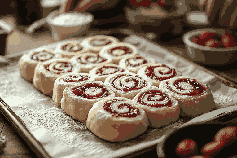 Cara Membuat Roly-Poly Stroberi & Krim yang Disukai Anak di Bali | Langkah-3