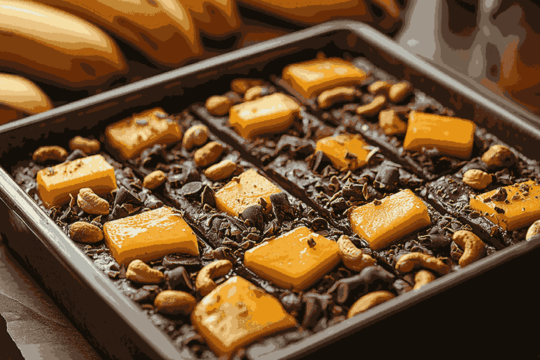 バリ風フルーツ＆ナッツのチェッカーチョコレートレシピ
