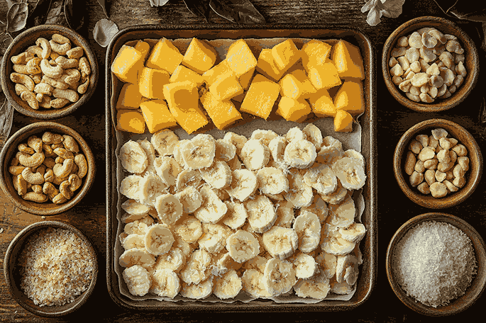 Resep Catur Cokelat Buah & Kacang Ala Bali untuk Anak-Anak | Langkah-1