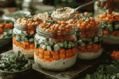 Hummus Jars Sehat dan Warna-Warni untuk Keluarga yang berada di Bali