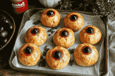 Spooky Garlic Eyeballs dengan Creamy Chive Dip untuk Anak di Bali