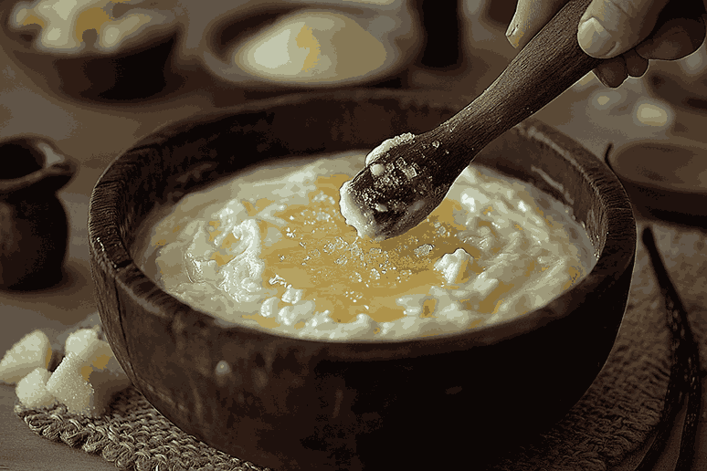 Приготовление основы из йогурта для йогуртового барка