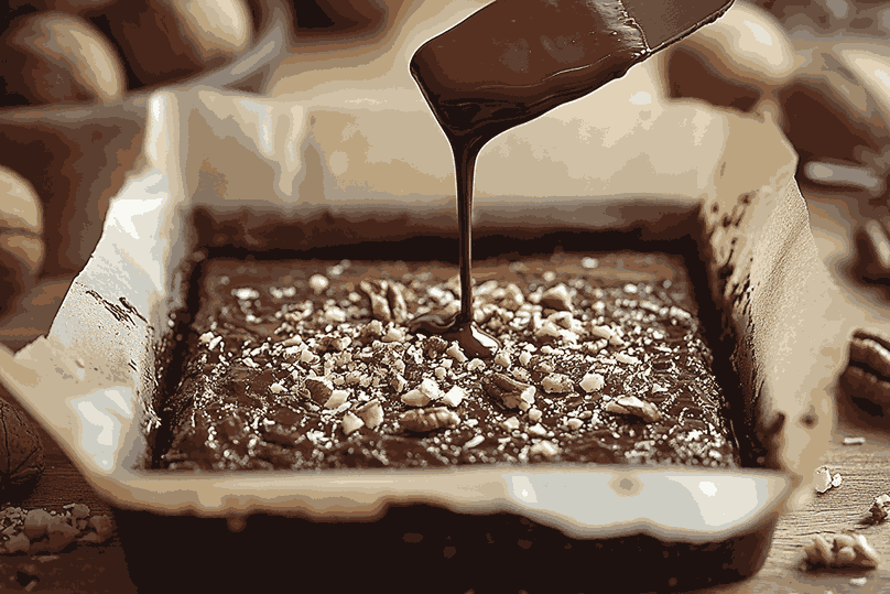 ウィートビックススライスをチョコレートで組み立てる