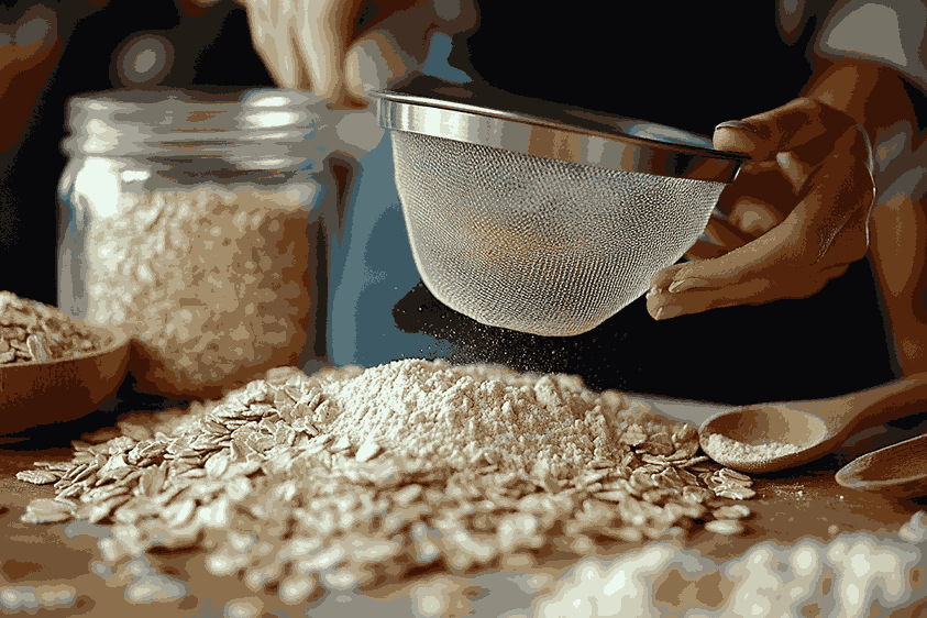 Membuat tepung oat untuk sarapan