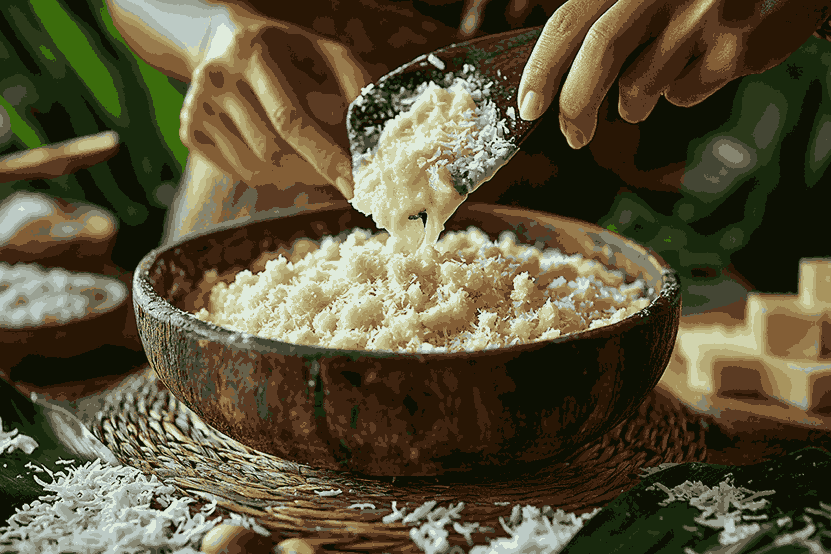 コンデンスミルクスライスのフィリングを準備する