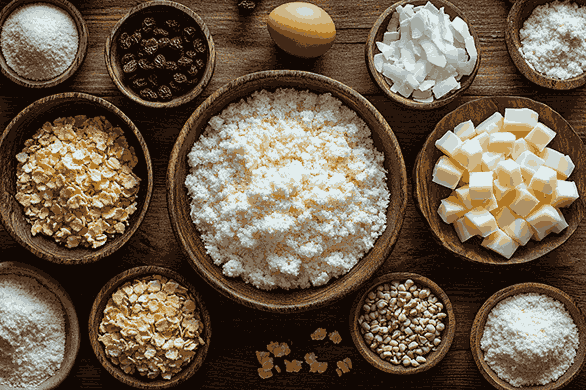 Bahan untuk kue cornflake ala Bali