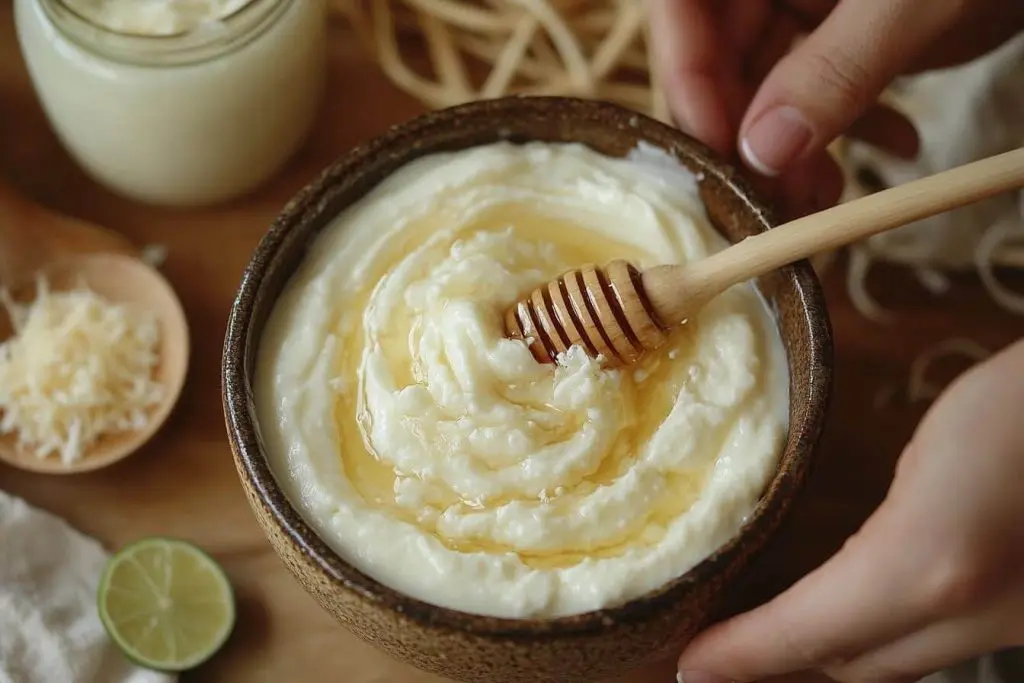 Yogurt dimaniskan untuk kerucut buah
