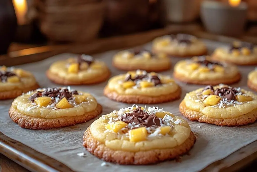Kue labu dibentuk dan dipanggang