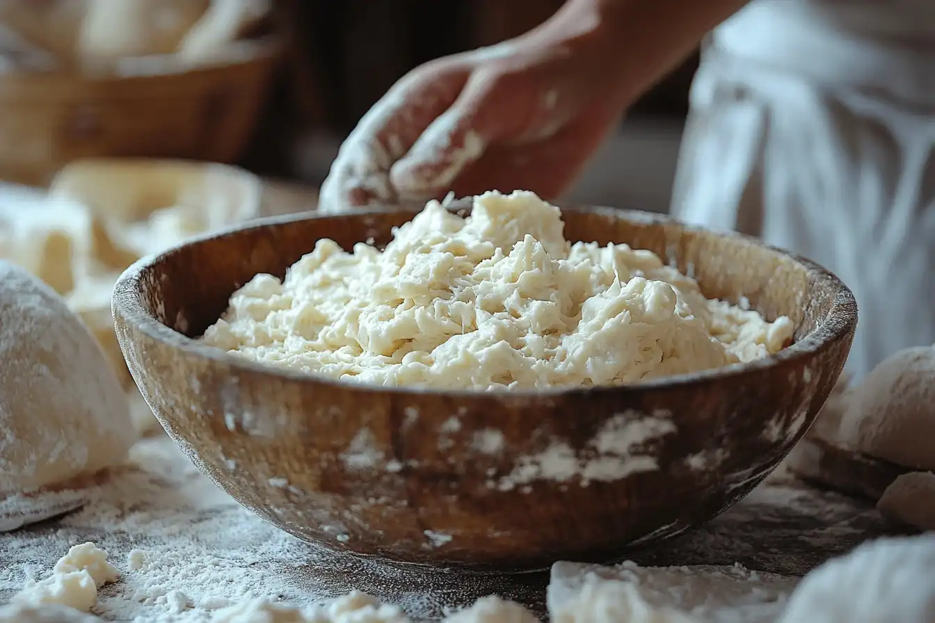 Menyiapkan adonan untuk Roti Monyet