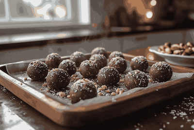 Вкусные шоколадные шарики счастья для детей на Бали, Индонезия