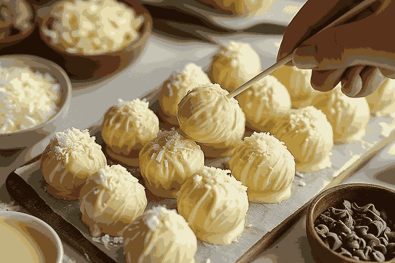 Vanilla Chick Biscuit Pops Ala Bali | Langkah-3