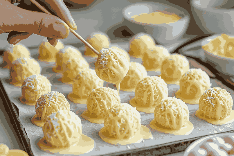 Vanilla Chick Biscuit Pops Ala Bali | Langkah-4