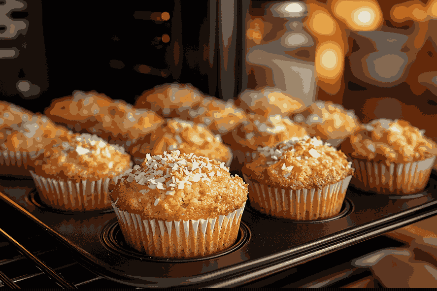 Panggang muffin wortel
